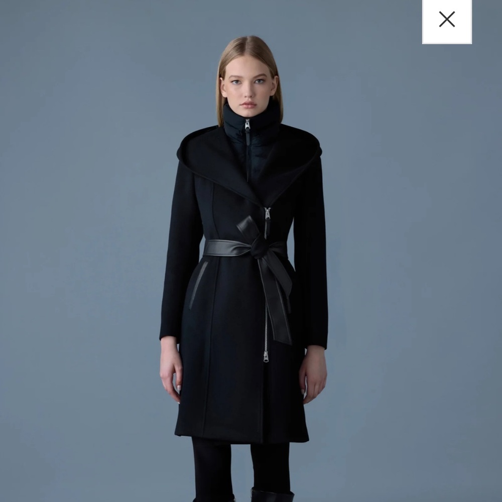 Mackage SHIA 2-in-1 double-face wool coat in Black size Small - Picture 2 of 6